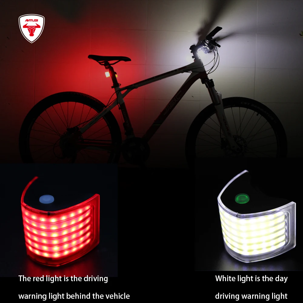 ANTUSI Front and Rear Bicycle LED lights mountain bicycle road bicycle tail lights waterproof