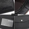 Slim Men Wallets New Short Zipper Card Holder Photo Holder Male Purse Simple Coin Pocket High Quality PU Leather Men's Wallet 4