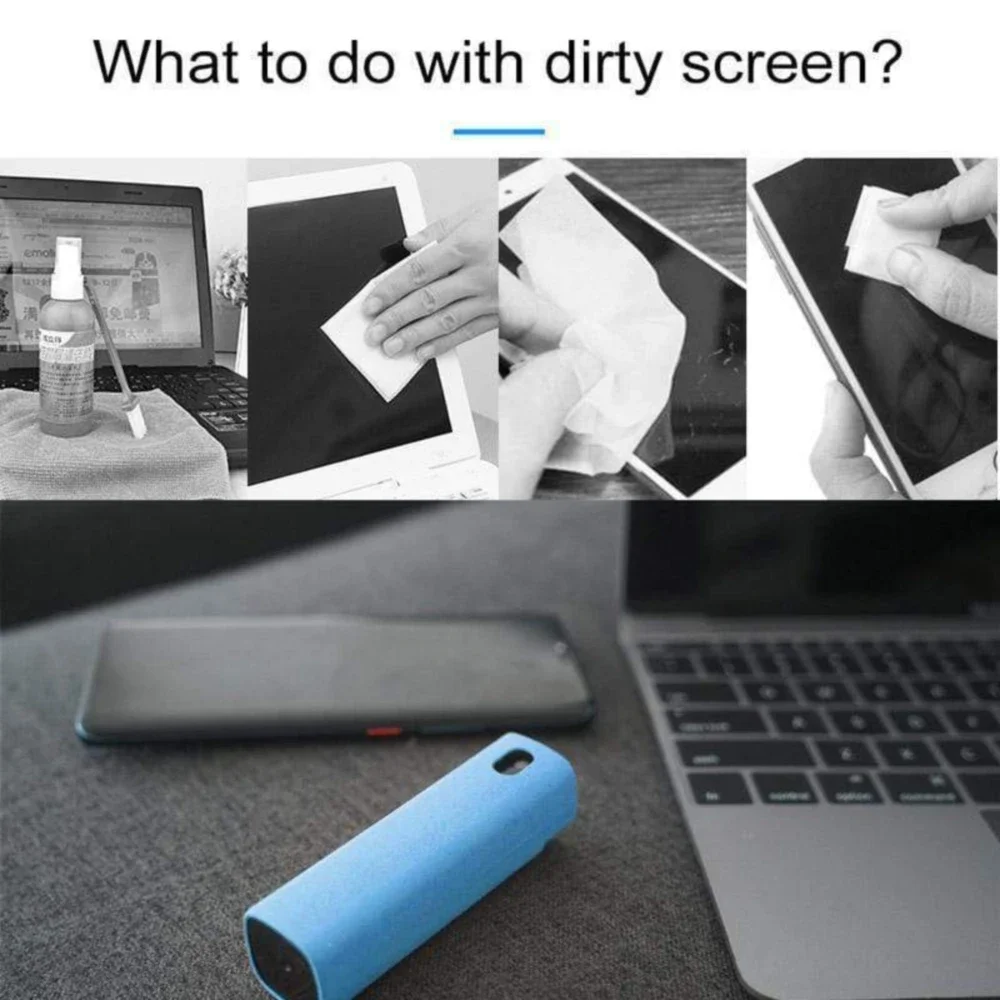 3 In 1 Fingerprint-Proof Screen Cleaner Phone Screen Cleaner Spray Computer Dust Mobile Clean The Shell Limpiacristales
