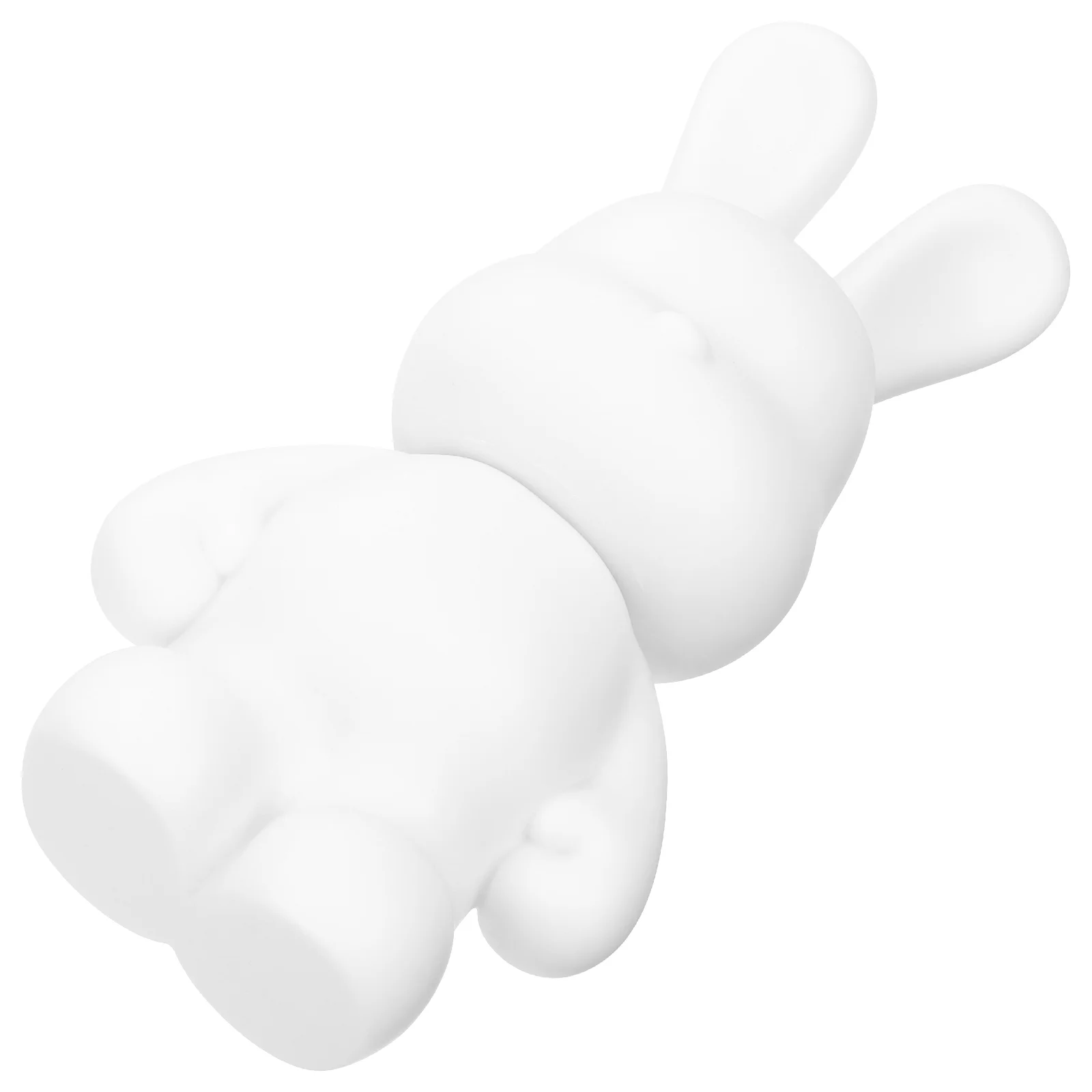 White Embryo Ornaments Toys Outdoor Bunny Decor Dolly Keychain Electronic Decorations Rabbit Pvc Newborn Piggy Bank for Adults 4