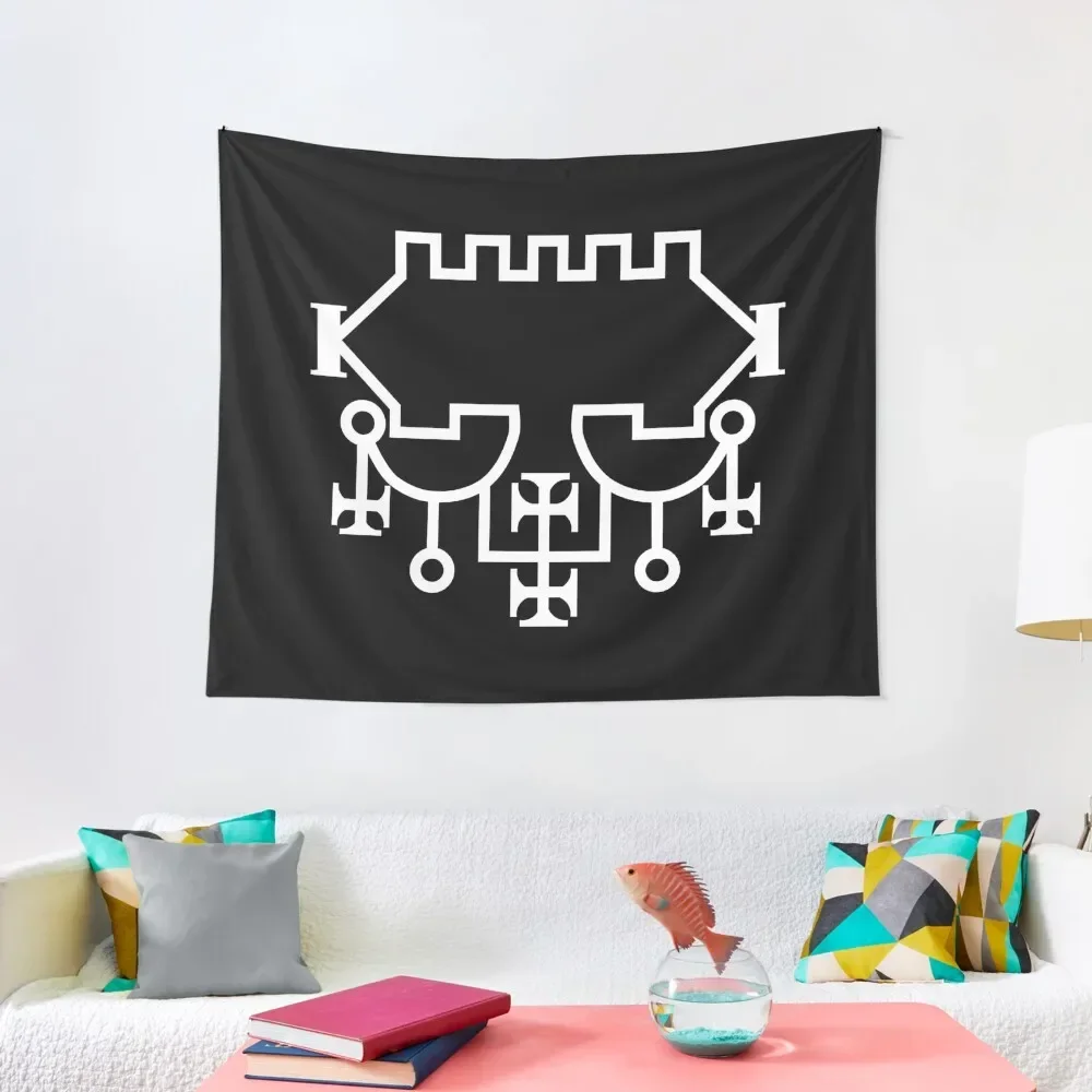 Belial Demon King inner Sigil white occult Magick Seal Tapestry Aesthetics For Room Home And Comfort Decor Tapestry
