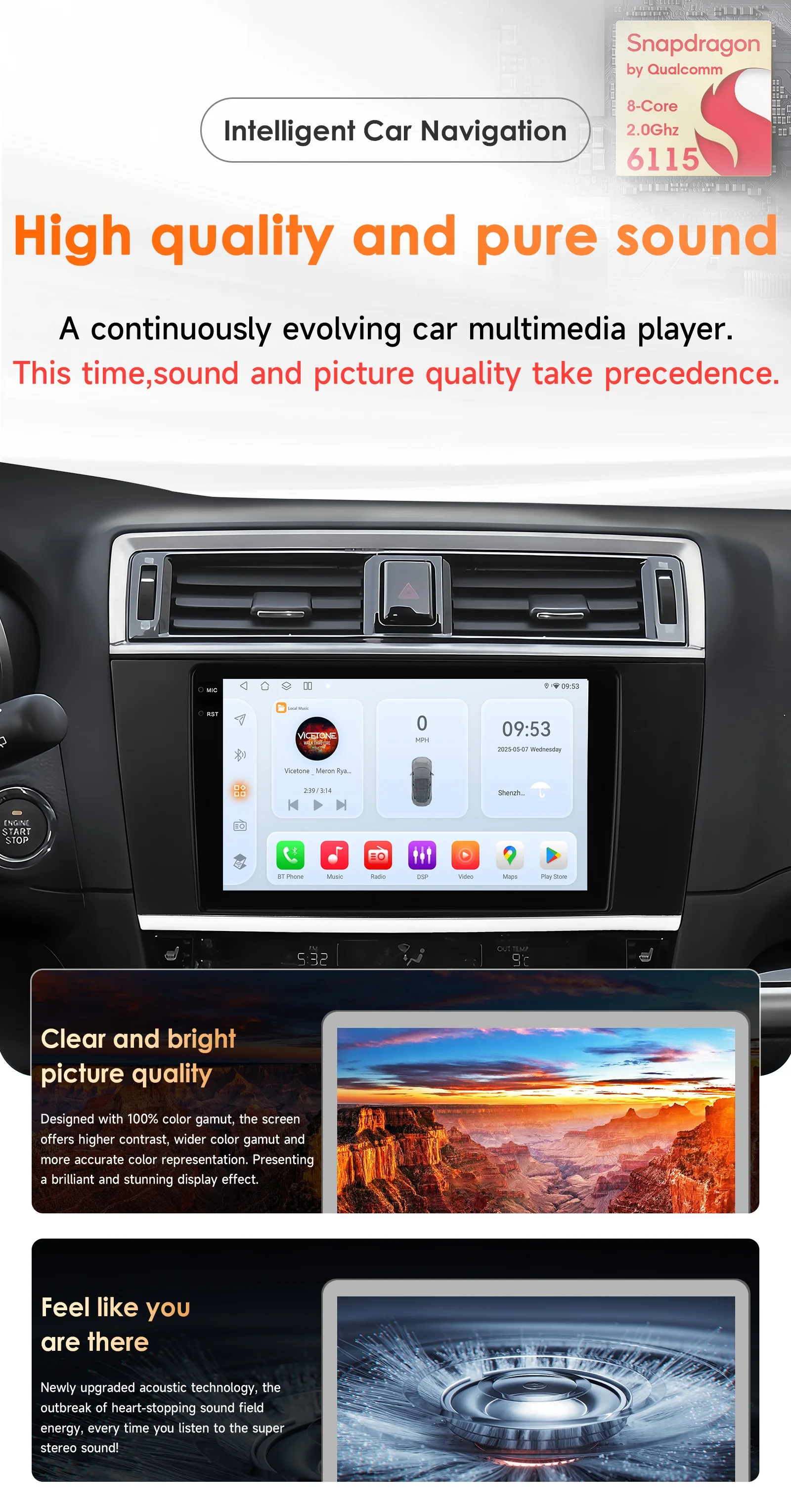 Hizpo Carplay 4G AI Systeme Android 14 Auto Radio Für Subaru Legacy Outback 2015-2018 Multimedia Video Player GPS 2din Autoradio – Detail 5