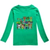 Cute Sprunki Cartoon Clothes Autumn Kids Game Incredibox T Shirt Baby Girls Long Sleeve Tops Toddler Boys O-neck Cotton T-shirt 5
