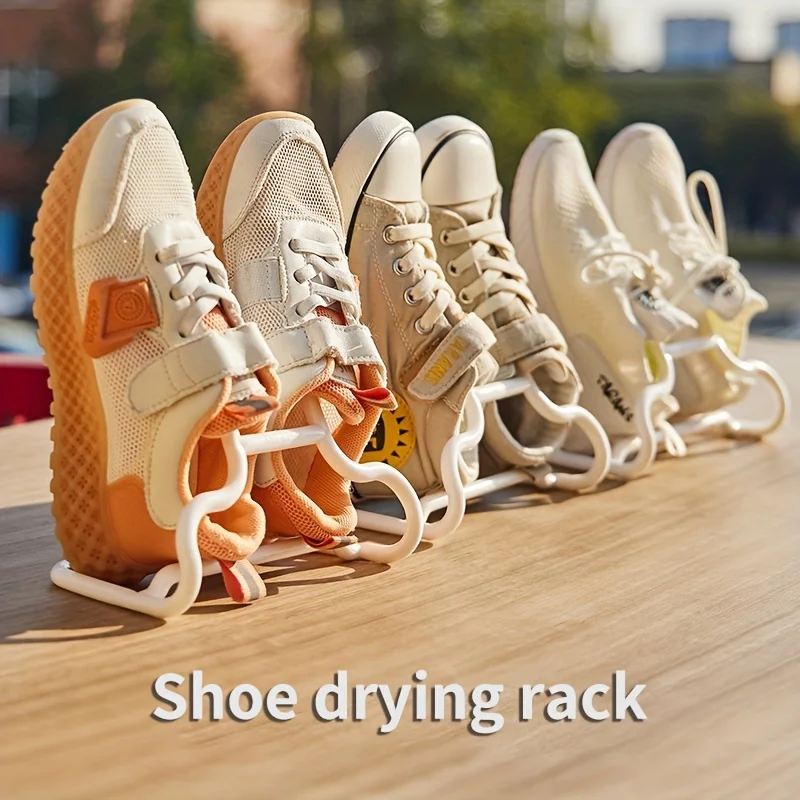 Plastic Shoe Drying Racks Dual-Hook Design for Balcony & Multipurpose Hanging Shoe Organizer Storage 2-Pack shoe rack,shoe organizer