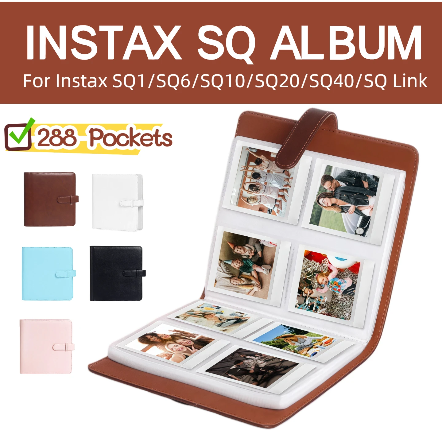 1 pz, album fotografico da 288 tasche per fotocamera Instax Square SQ1/SQ6/SQ10/SQ20/SQ40 Kodak Mini 3 Square, Mini Shot 3 Square
