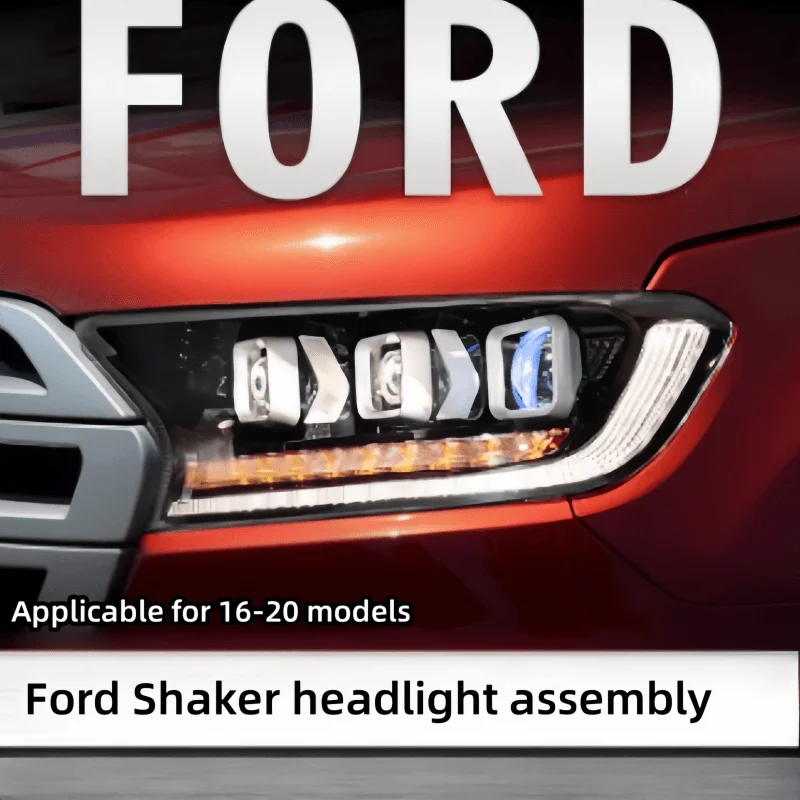 Suitable for Ford ranger 16-20 ranger Shaker headlight assembly modified LED day running light flow turn signal