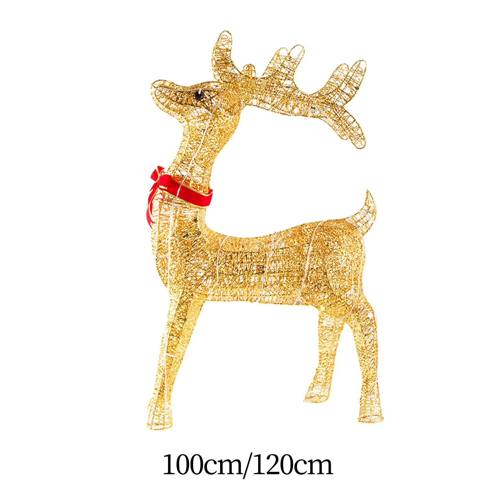 

Освещенный олень, Рождественское украшение, милое искусственное украшение для внешнего фестиваля, декор для сада