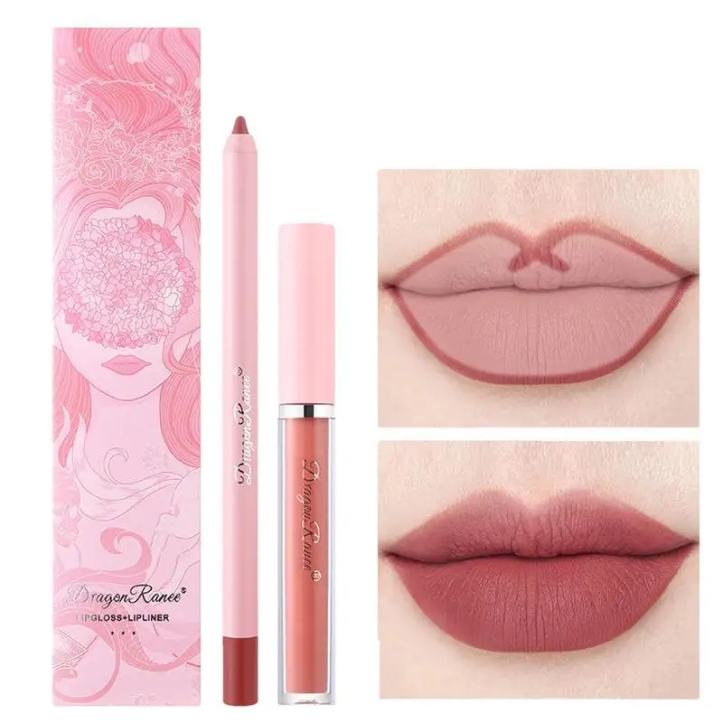 

Makeup Lip Gloss Double Head Makeup Pens 2 In 1 Long Lasting Lip Crayon Stick Liner Pencil Matte Color Stay Lipstick For Girls