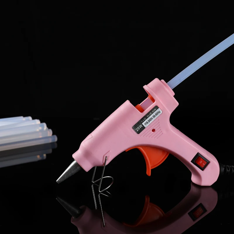 Compact Hot Melt Glue Gun with 7mm Glue Sticks - Premium Mini Industrial Heat Tool