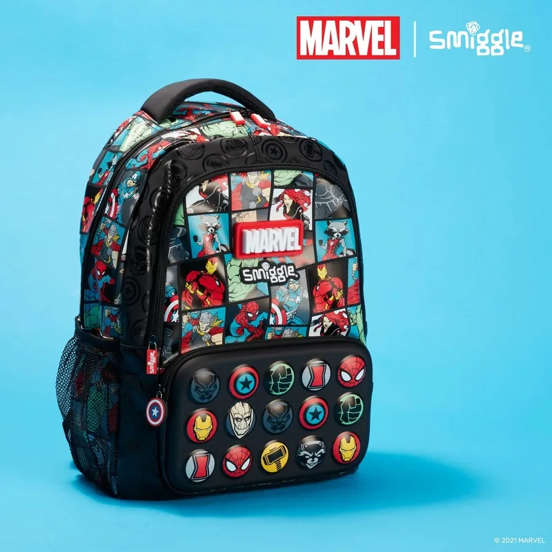Marvel Co-Branded Smiggle Backpack For Students With Light Weight And Reduced Burden Spider-Man Cartoon Large-Capacity Backpack 2