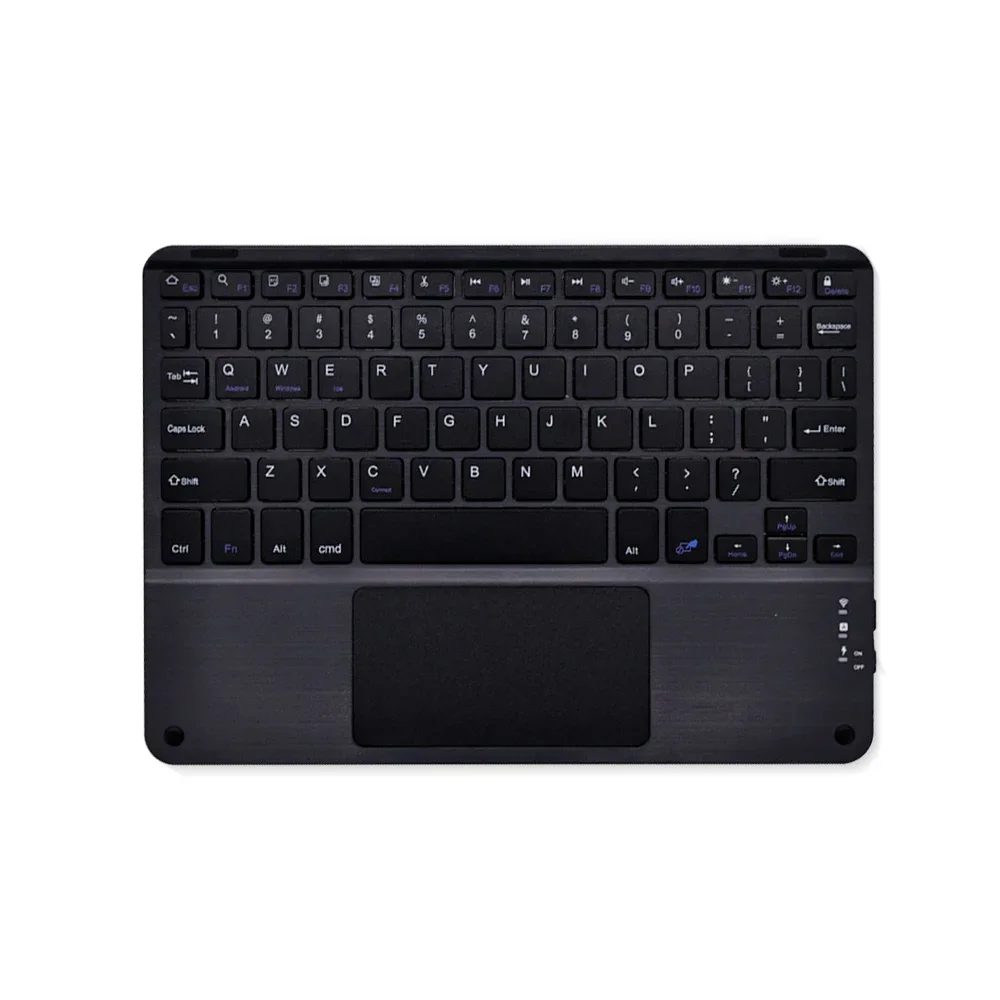 Wireless Silent Keyboard with Touchpad for Universal Bluetooth Devices