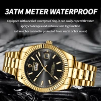 Luxury Men Quartz Watch Waterproof Date Week Luminous Wristwatch Stainless Steel Men's Watches Male Clock 2024 New Sports Reloj 2