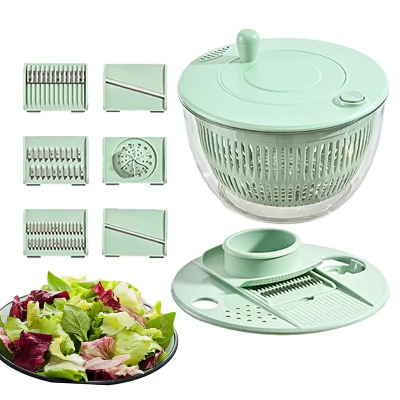 

Household Vegetable Dehydrator Creative Manual Water SaladSpinner Fruit Drain Basket Dryer Hand Crank Kitchen Household Gadget