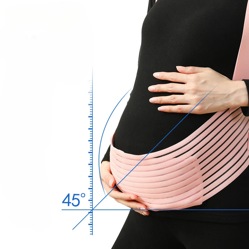 Breathable Adjustable Maternity Support Belt For Mid-To-Late Pregnancy Stabilizing Belly Wrap For Back Support