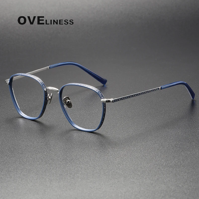 

Retro Pure Titanium Glasseses Frame Men women 2023 Vintage Prescription Square Designer Eyeglasses Frame Myopia Optical Eyewear