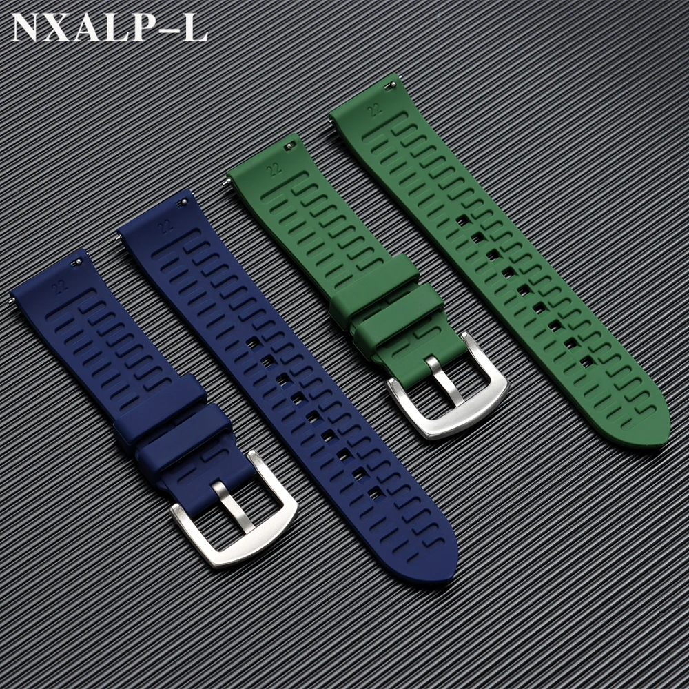 Enhanced Silicone Sport Watch Band - Men's Waterproof Strap, Various Sizes Available