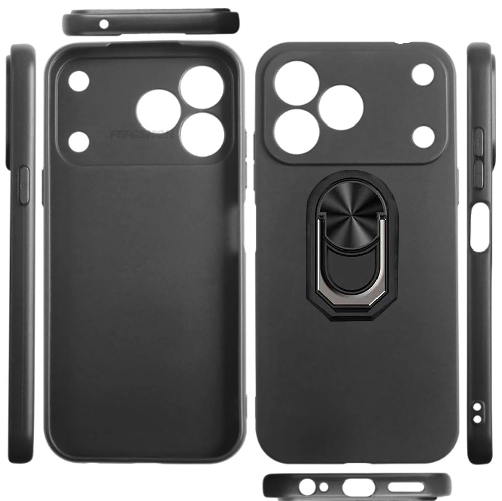 ZTE Nubia V80 디자인용 하이 백 핑거 링 소프트 TPU 실리콘 케이스 ..