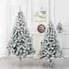 45CM - 300CM Artificial Christmas Tree Encryption PVC White Snowflake Plush Christmas Tree Christmas Atmosphere Party Decoration