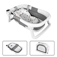 Foldable Baby Bathtub with Cushion and Thermometer