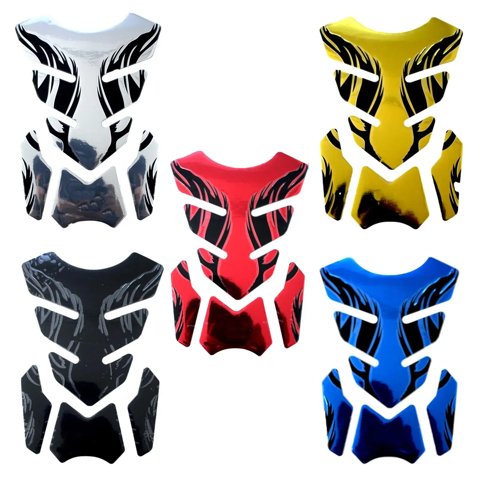 Motorcycle Flame Design 3D Tankpad Protector and Decoration Sticker