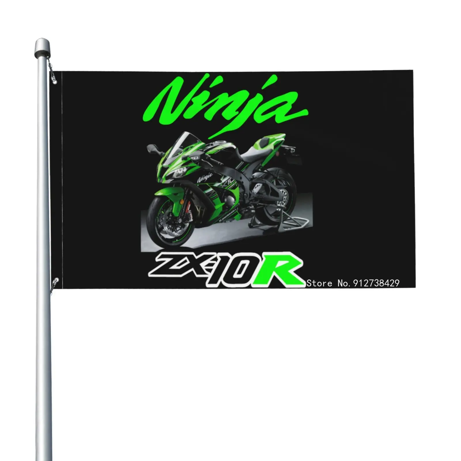 Wsbk Ninja Zx-10R &amp Zx-10Rr Flag Banner Flying Customize Decoration Holiday Sport Business Advertisement |