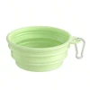 350ml Macaron Color Pet Outing Portable Foldableing Bowl Dog Drinking Bowl Cat Food Bowl Rice Bowl Travel Bowl with Carabiner 6