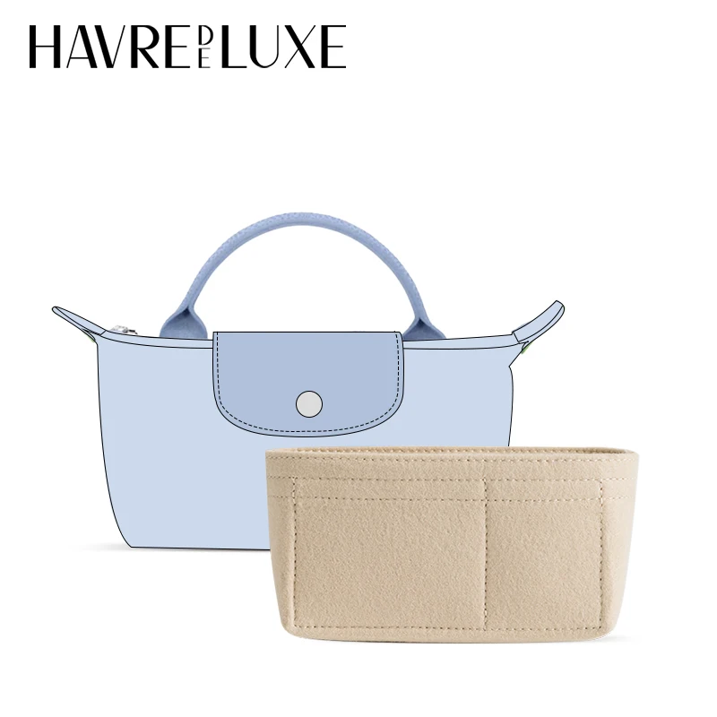 Havredeluxe Bag Organizer Per Longchamp Mini Bag Feltro Borsa Inserto Organizer Borsa Fodera Di Stoccaggio Borsa In Feltro Inserto Borsa