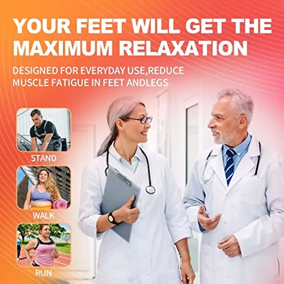 PCSSOLE Orthopedic Insole Plantillas Arch Support Height Increase NonSlip Shoe Pads Orthopedische Inlegzolen for Men Women Shoes