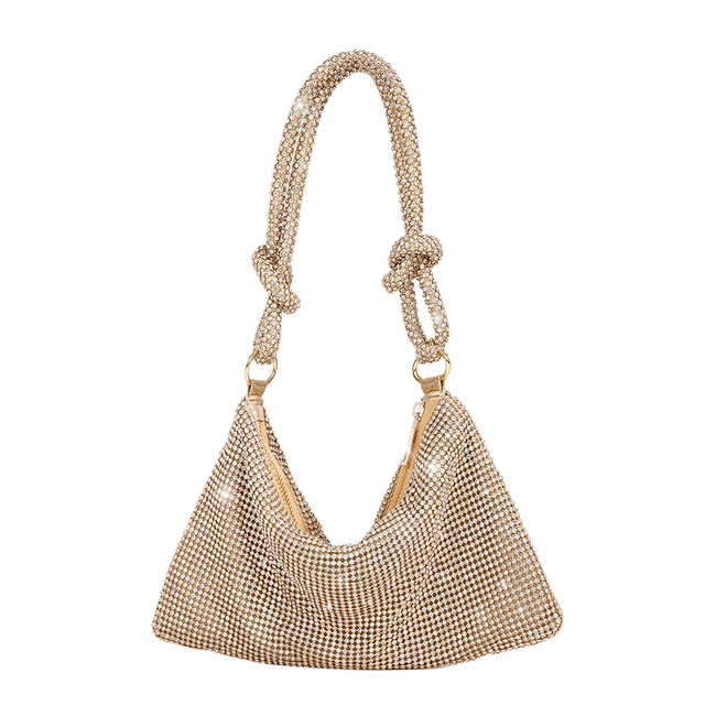 Rhinestones Evening Clutch Bag for Women Shiny Dinner Party Wedding Purses Handbag Designer Female Underarm Shoulder Bag