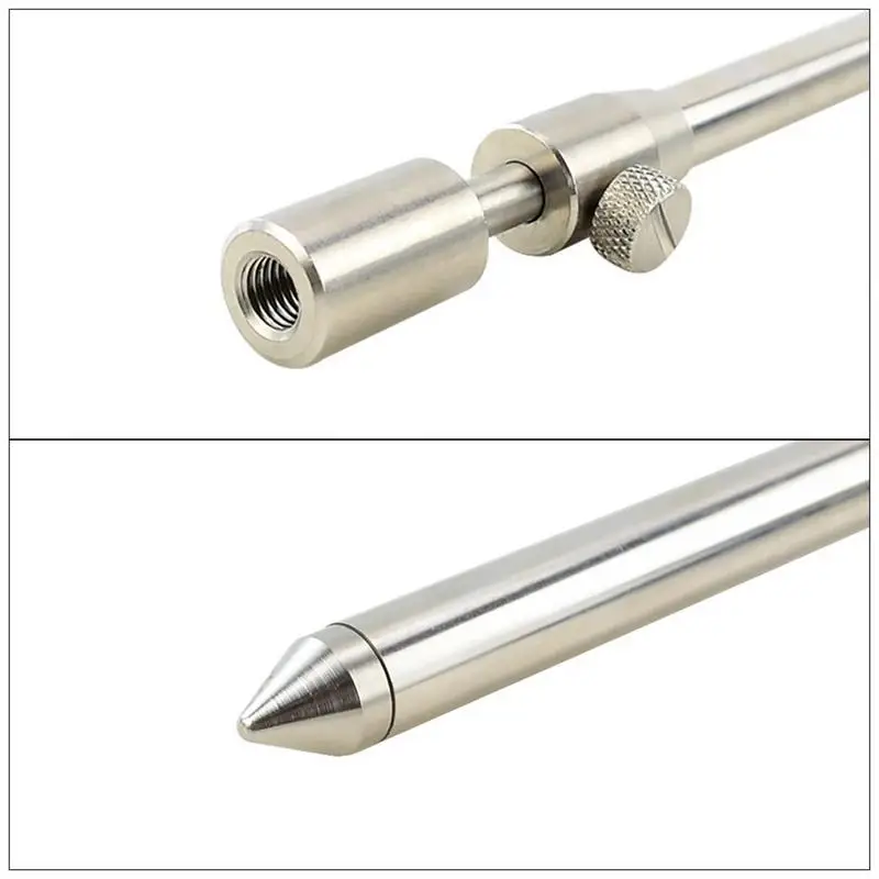 Telescopic Fishing Rod Turret Bracket 11.8-19.7inch Telescopic Ground Support for Fishing Rod Outdoor Tool Gear Stainless Steel
