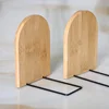 1pc Simple Wood Bookend Holder Desktop Organizer Office Book Stand Magazine Folder Storage Desk Shelf Stationery School Supplies 4