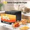 Extra Large Air Fryer, Toaster Oven Air Fryer Combo, 360°Hot Air Circulation for Healthier Food, Preset Dual Cook, 13 2