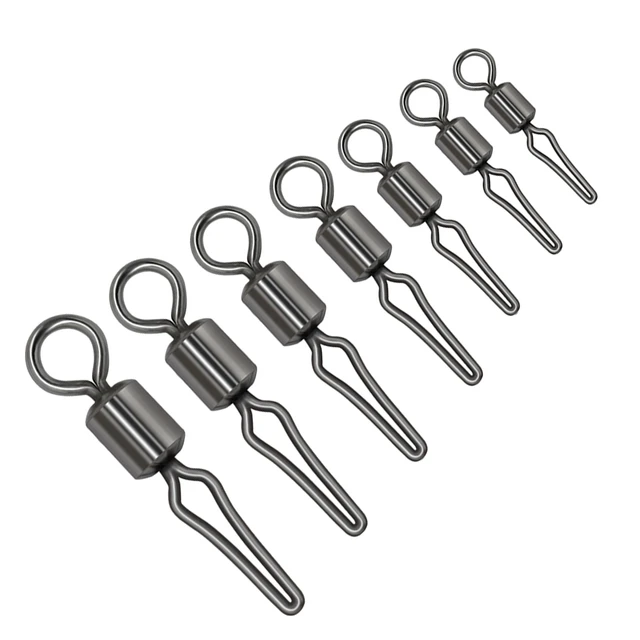 50PCS/lot Swivel with Side Line Clip Fishing Tackle Fishhooks and