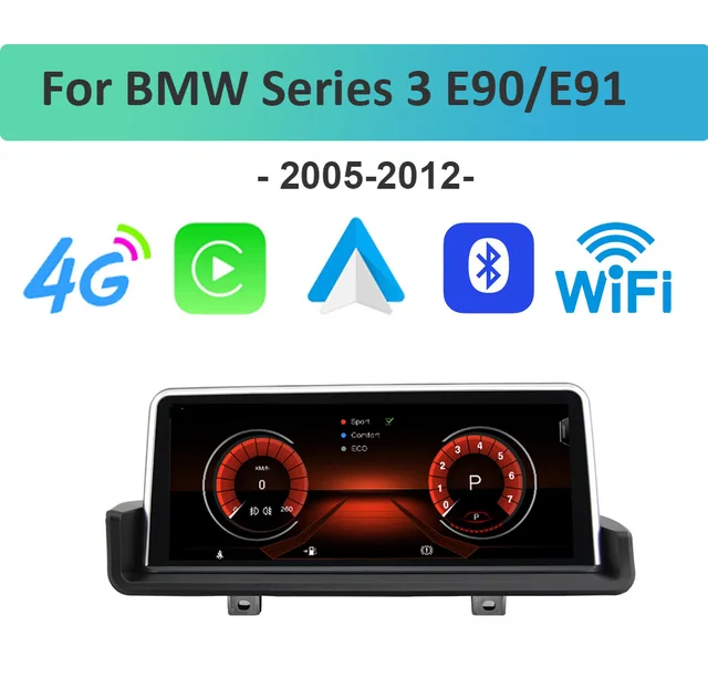 Android Car Radio 10.25'' Touch Screen Carplay Multimedia GPS Navigation BT  For BMW 3 Series E90 E91 E92 E93 M3 2005-2012 Unit