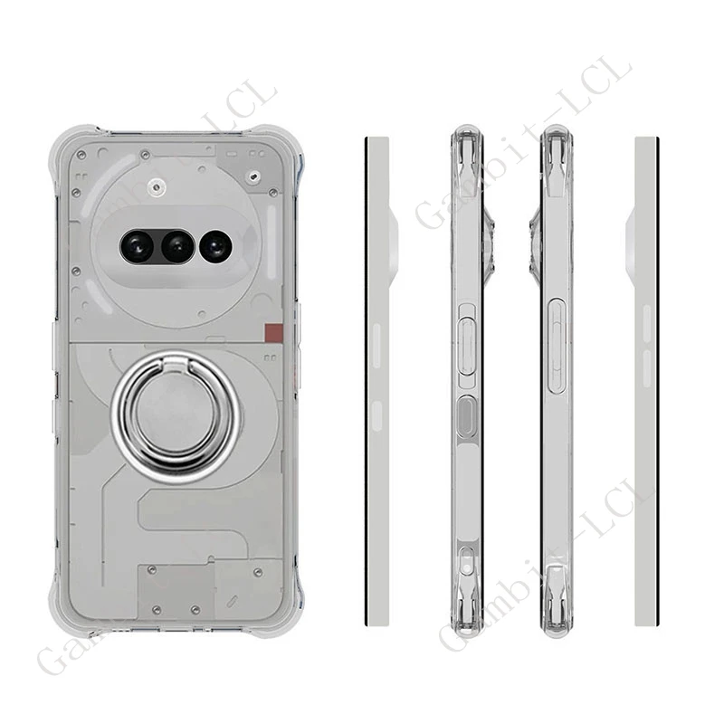 Universal Smartphone TPU Soft Cover with Back Ring Holder Bracket