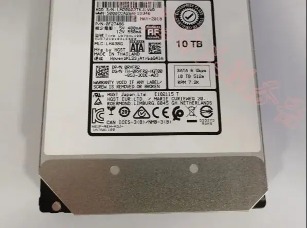 For RVFR2 HUH721010ALE600 10TB SATA 7 2K server hard disk