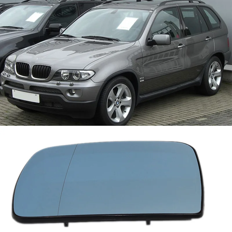 Door Wing Mirror Glass Heated Blue Left Right Side For Bmw X5 E53 9906 3.0i 4.4i Carstyling