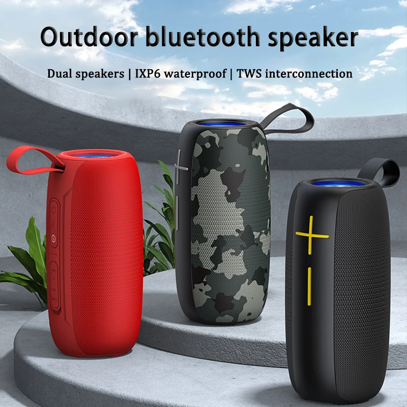 

Портативный Bluetooth-динамик для улицы, Версия 5,0, стерео, иллюзия, фотосабвуфер, маленький домашний динамик