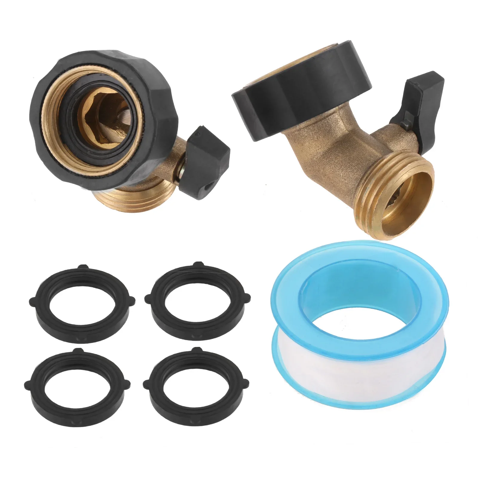 

Латунный сверхмощный запорный клапан, соединитель для садового шланга, 45 градусов, колено с удобным захватом, шайба, лента, 3/4 дюйма, наружная и внутренняя резьба