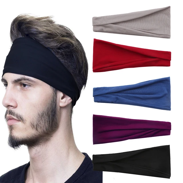 Bandes de sauna élastiques coordonnantes pour hommes et femmes, bandeau anti-transpiration, course à pied, sports de plein air, accessoires pour cheveux 3