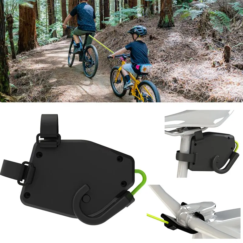 Système de remorquage de vélo enfant rétractable, connecteur d'attelage de  remorque de vélo, corde de remorque de vélo de montagne extérieure,  compatible avec n'importe quel vélo