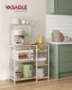 VASAGLE Baker's Rack, Microwave Stand, Kitchen Storage Rack with Wire Basket, 6 Hooks, and Shelves, for Spices, Pots 1
