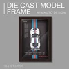 1:32 Alloy Metal Photo Frame Version Sports Car Model Simulation 3D Racing Car Hanging Painting Collection Kids Gifts Decoration 5