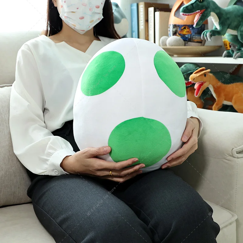 32cm Super Bros Cartoon Plush Yoshi Egg Throw Pillow Plush Stuffed Toy Back Cushion Sofa Bedroom Decoration Gift super dungeon bros pc