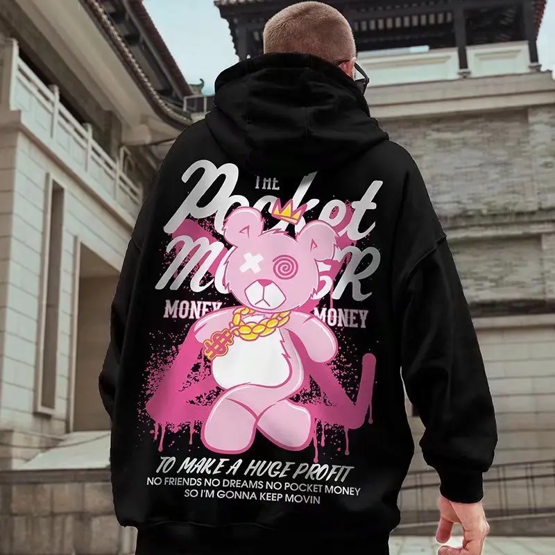 

Oversized Mens Hip Hop Hoodie Y2k Tracksuit Sweatshirts Men Clothing Japanese Fashion Hooded Graphic Hoodies Hoody Bears Kpop
