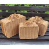 Vintage Handmade Rattan Woven Storage Case Portable Makeup Travel Picnic Luggage Basket Holder Suitcase Sundries Organizer Box 1