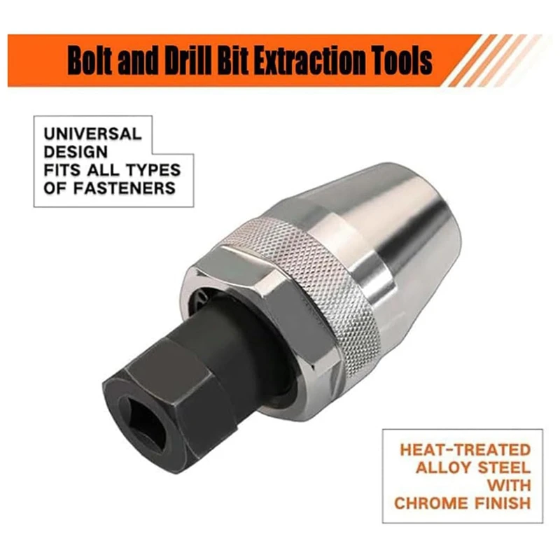 B49B-Damaged Bolt And Stud Extractor Tool, Grips And Removes 1/4-Inch To 1/2-Inch Studs, For Broken, Rounded Off,Painted Over