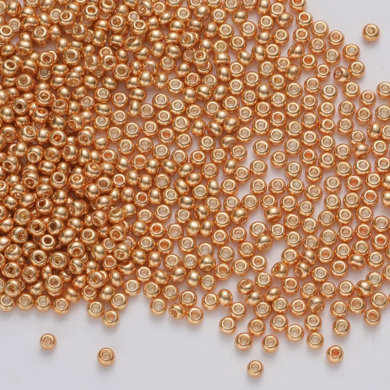 900 Pieces 11/0  Waterproof Metallic Color Glass Beads For BoHO Needle Work 10Grams/Bag 2.0MM  Japanese Glass Seed Beads