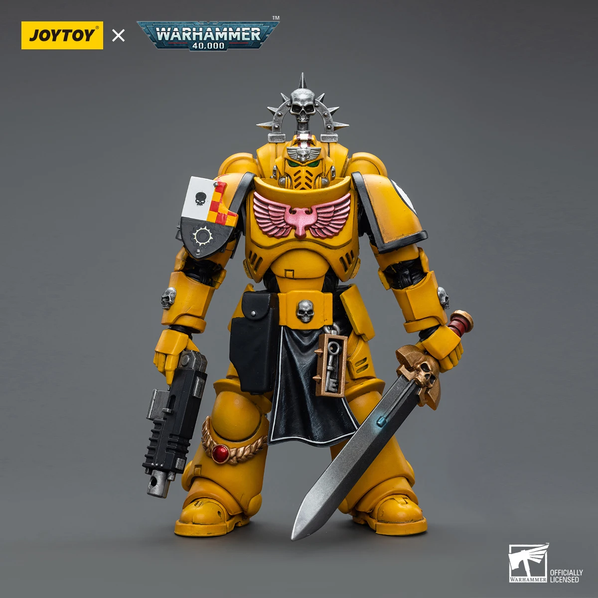 

『In Stock』JOYTOY 1/18 Warhammer 40k Action Figures Imperial Fists Lieutenant with Power Sword Anime Games Military Model