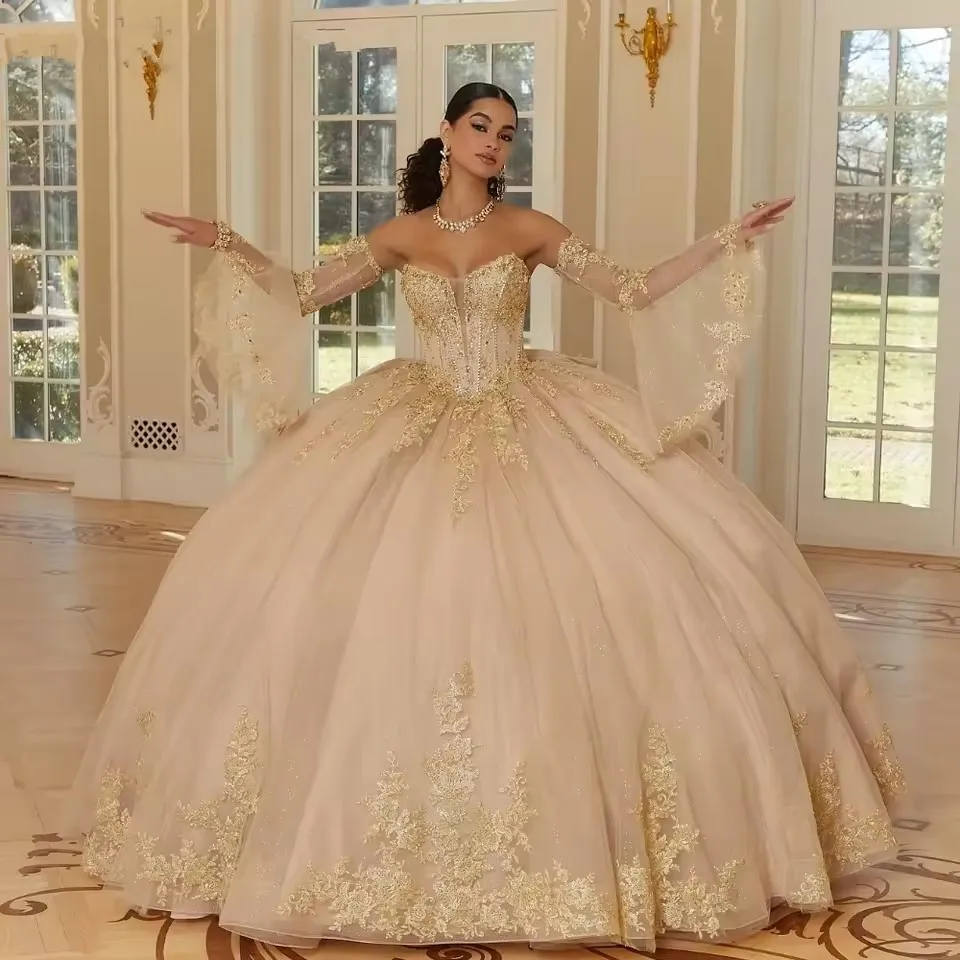 dresses for sweet 16 birthday party Princess Sweet 16 Quinceanera Dresses Tulle Appliques Birthday Party G Hebebridal